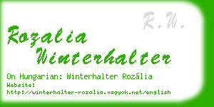 rozalia winterhalter business card